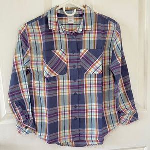 Arizona lightweight Plaid Button Up in Girls Size 10 / 12 Medium